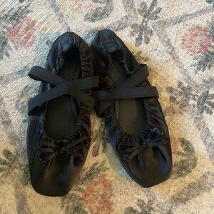 Coquette Black Ballet Flats with Bows